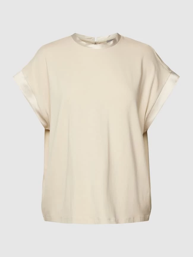 Jake*s Collection Blusenshirt Mit Abschlüssen Aus Satin - Beige 4 Jake*s Collection Blusenshirt Mit Abschlüssen Aus Satin - Beige – Bild 2