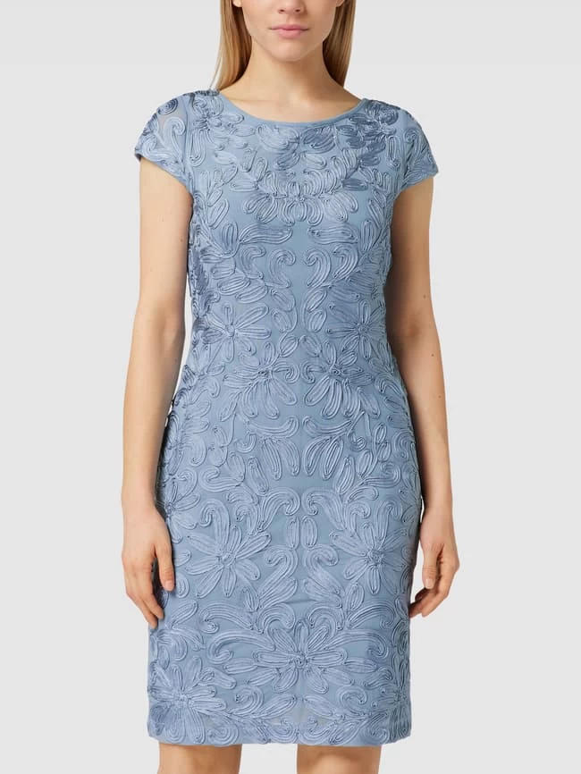 Christian Berg Cocktail Etuikleid Mit Strukturmuster - Jeans Meliert 6 Christian Berg Cocktail Etuikleid Mit Strukturmuster - Jeans Meliert – Bild 4