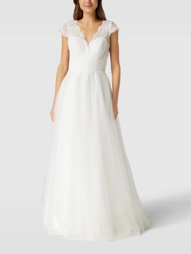 Luxuar Brautkleid Mit Floraler Spitze - Offwhite 3 Luxuar Brautkleid Mit Floraler Spitze - Offwhite