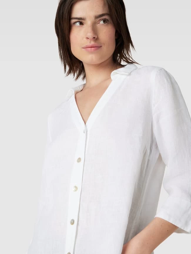 Christian Berg Woman Leinenbluse Mit Knopfleiste - Weiß 5 Christian Berg Woman Leinenbluse Mit Knopfleiste - Weiß – Bild 3
