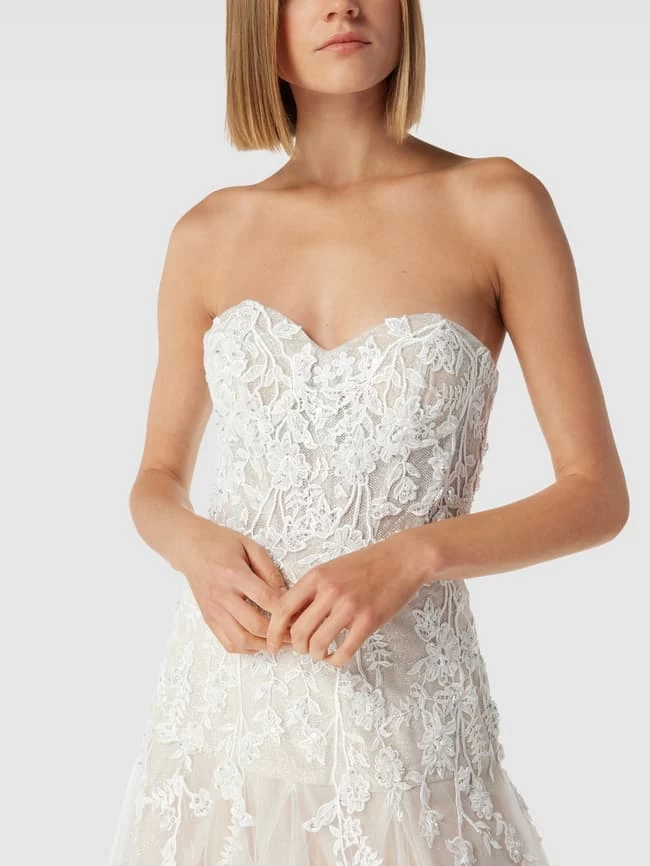 Unique Abendkleid Mit Herz-Ausschnitt - Offwhite 8 Unique Abendkleid Mit Herz-Ausschnitt - Offwhite – Bild 6