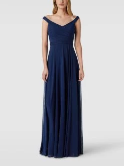 TROYDEN COLLECTION Abendkleid Mit Breiten Trägern - Marineblau