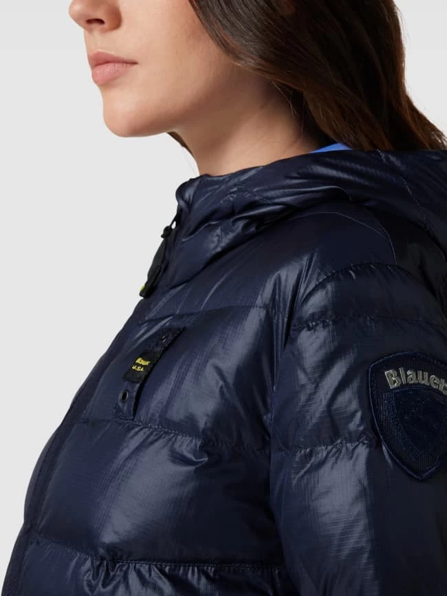 Blauer Usa Steppjacke Mit Label-Detail - Marineblau 5 Blauer Usa Steppjacke Mit Label-Detail - Marineblau – Bild 3
