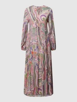 Emily Van Den Bergh Tunikakleid Aus Viskose Mit Allover-Muster Modell 'Paisley' - Pink