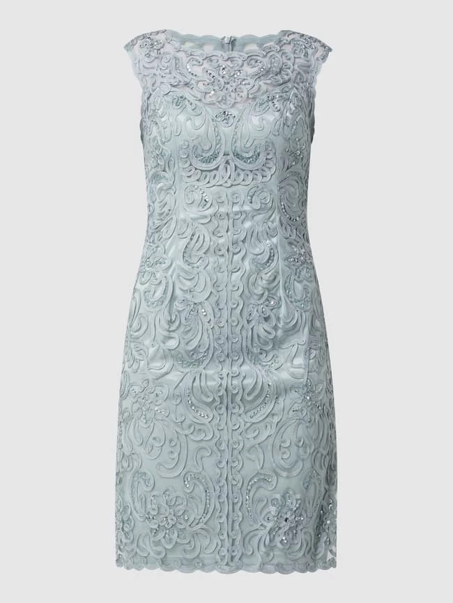 Luxuar Cocktailkleid Mit Zierborten - Mint 4 Luxuar Cocktailkleid Mit Zierborten - Mint – Bild 2