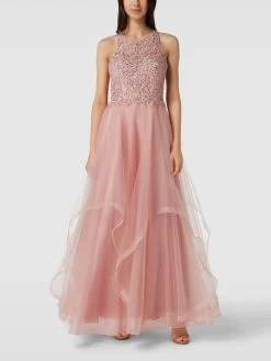 Laona Abendkleid Mit Strasssteinbesatz - Altrosa