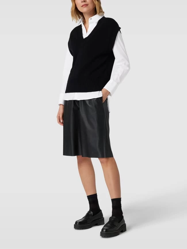 Marc Cain Hemdbluse Mit Label-Detail Modell 'COLLECTIONS' - Weiß 3 Marc Cain Hemdbluse Mit Label-Detail Modell 'COLLECTIONS' - Weiß