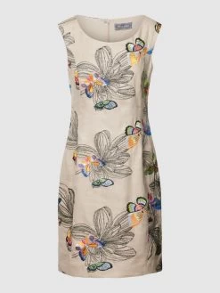 White Label Knielanges Kleid Aus Leinen Mit Motiv-Print - Sand -Damen Mode a183cghma514clik9h93gl1ma14kedpnahaksl25990kccab6l642jid9p9jih2la99kad2698r5ce1j6so34p34ccs36o9h6ksj8p1k6goj0e9hchgjgphl60qm2e1gcgs64do