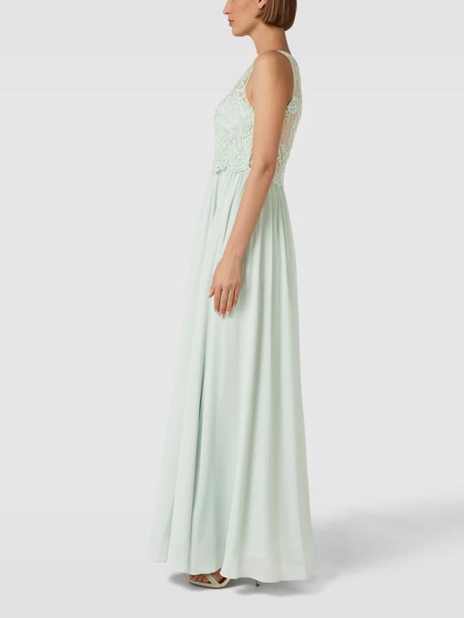 Laona Abendkleid Mit Ziersteinen Und Floralen Stickereien - Mint 6 Laona Abendkleid Mit Ziersteinen Und Floralen Stickereien - Mint – Bild 4