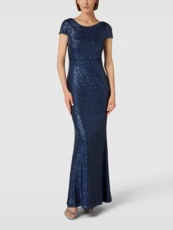 Vera Mont Abendkleid Mit Paillettenbesatz - Dunkelblau