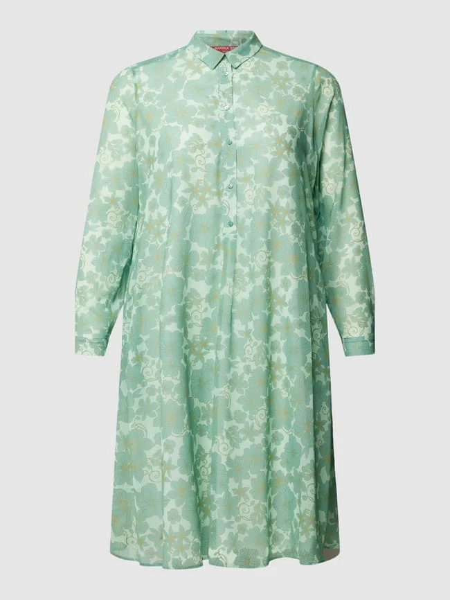 Marina Rinaldi Blusenkleid Mit Allover-Muster Modell 'DARSEN' - Mint 4 Marina Rinaldi Blusenkleid Mit Allover-Muster Modell 'DARSEN' - Mint – Bild 2