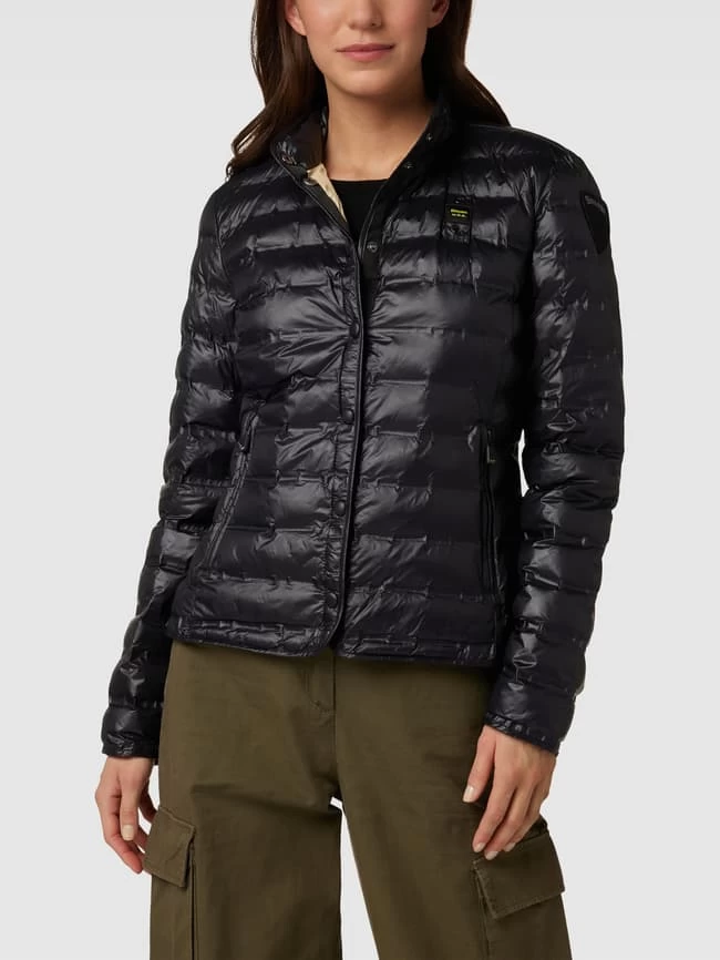 Blauer Usa Steppjacke Mit Stehkragen - Schwarz 6 Blauer Usa Steppjacke Mit Stehkragen - Schwarz – Bild 4