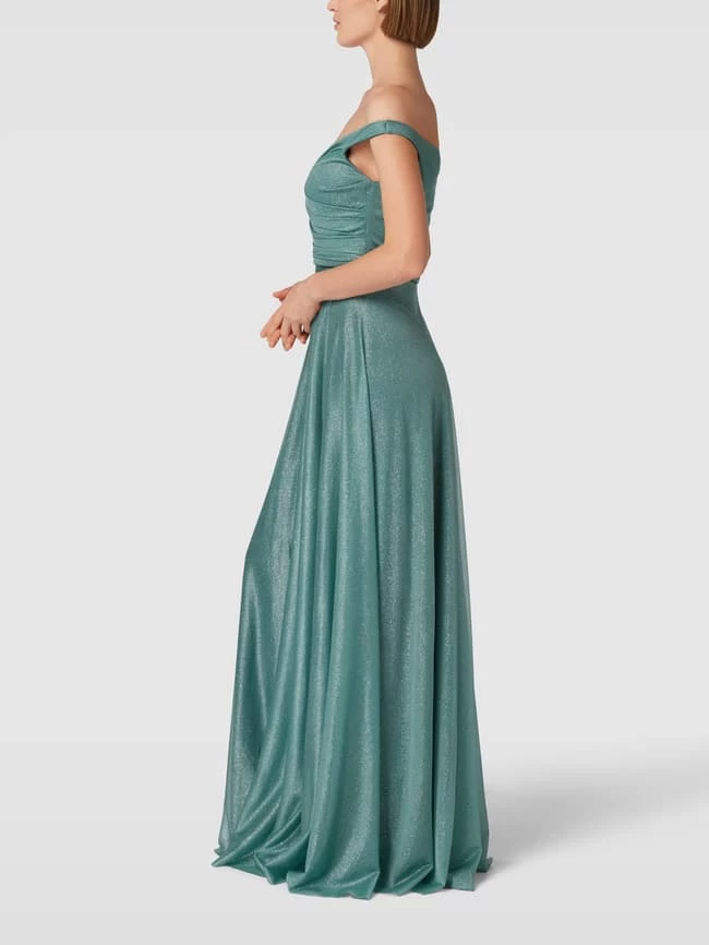 TROYDEN COLLECTION Abendkleid Mit V-Ausschnitt - Petrol 3 TROYDEN COLLECTION Abendkleid Mit V-Ausschnitt - Petrol
