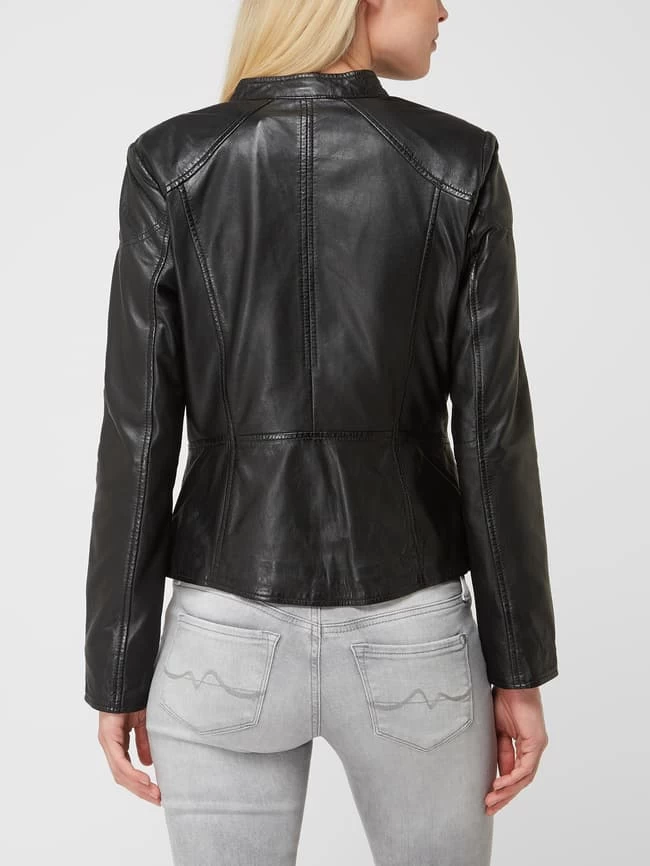 Jilani Lederjacke Im Biker-Look Modell 'Ylvi' - Schwarz 7 Jilani Lederjacke Im Biker-Look Modell 'Ylvi' - Schwarz – Bild 5