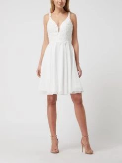 Luxuar Cocktailkleid Mit Herz-Ausschnitt - Offwhite