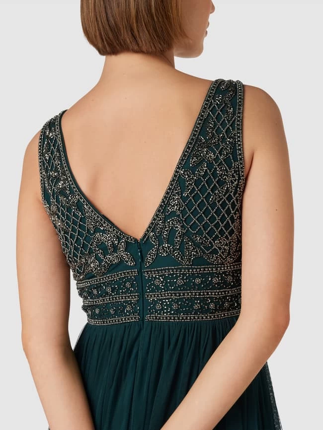 LACE & BEADS Abendkleid Mit Perlen- Und Ziersteinbesatz - Dunkelgrün 5 LACE & BEADS Abendkleid Mit Perlen- Und Ziersteinbesatz - Dunkelgrün – Bild 3