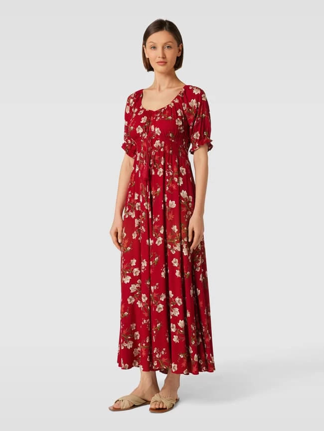 Apricot Maxikleid Aus Viskose Mit Quasten - Rot 3 Apricot Maxikleid Aus Viskose Mit Quasten - Rot