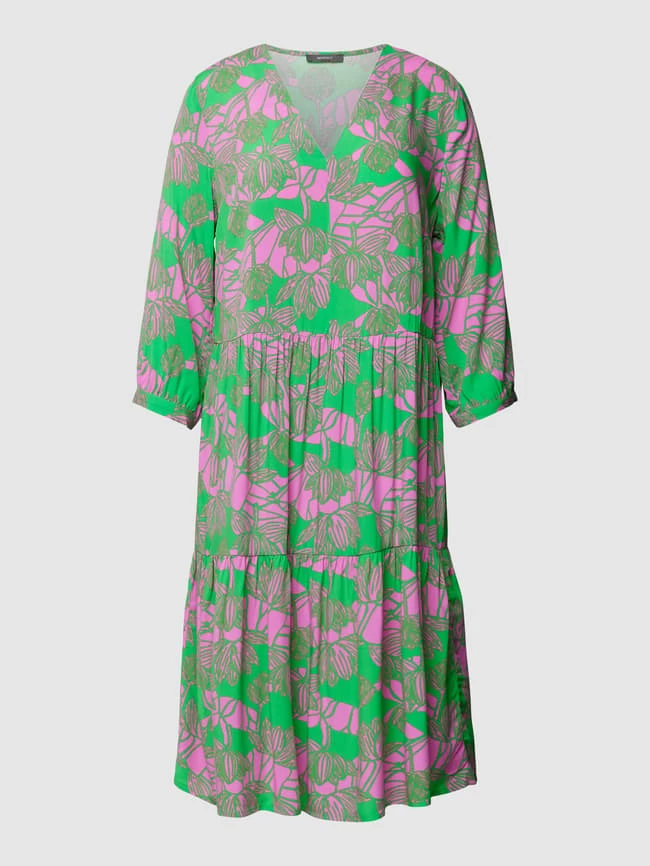 Montego Knielanges Kleid Aus Viskose Mit Allover-Print - Pink 4 Montego Knielanges Kleid Aus Viskose Mit Allover-Print - Pink – Bild 2