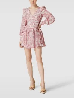 Bardot Minikleid Mit Allover-Muster Modell 'ZELINA' - Altrosa