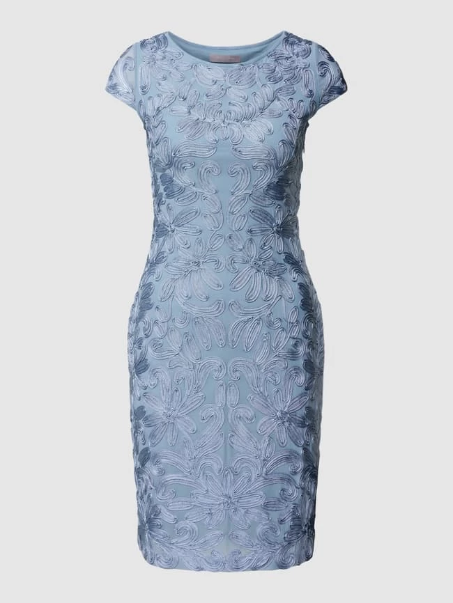 Christian Berg Cocktail Etuikleid Mit Strukturmuster - Jeans Meliert 4 Christian Berg Cocktail Etuikleid Mit Strukturmuster - Jeans Meliert – Bild 2