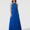 Jake*s Cocktail Abendkleid Mit Plisseefalten - Royalblau Meliert