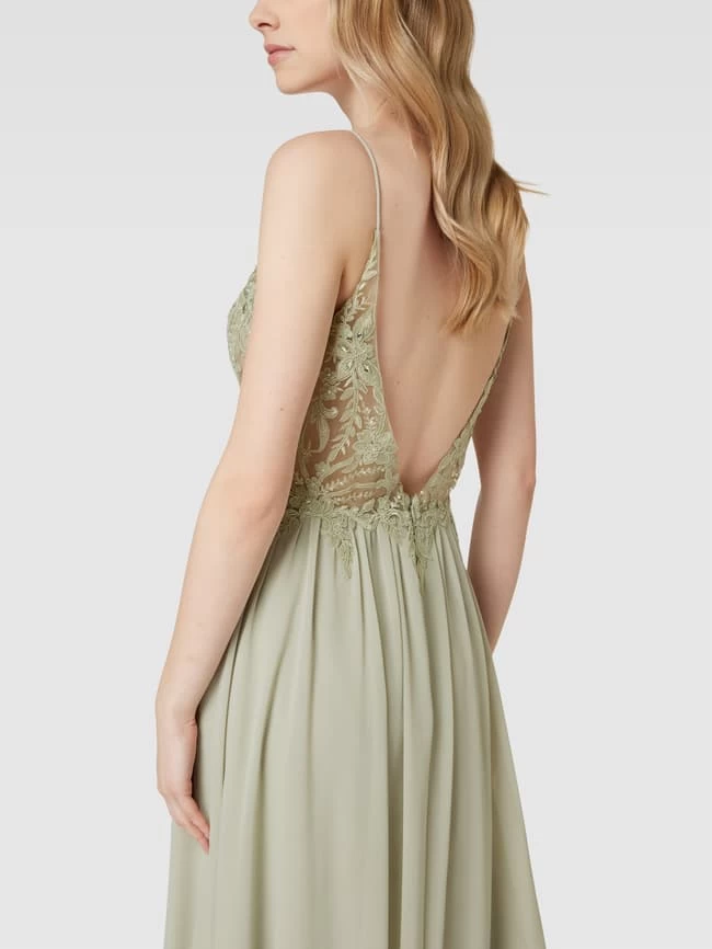 Laona Abendkleid Mit Floralen Stickereien - Mint 5 Laona Abendkleid Mit Floralen Stickereien - Mint – Bild 3
